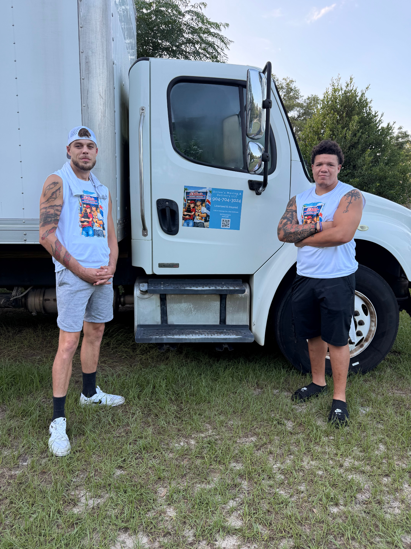 Dillon's Pro Moving & Delivery crew with their moving truck